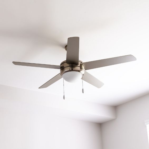 clean white ceiling fan